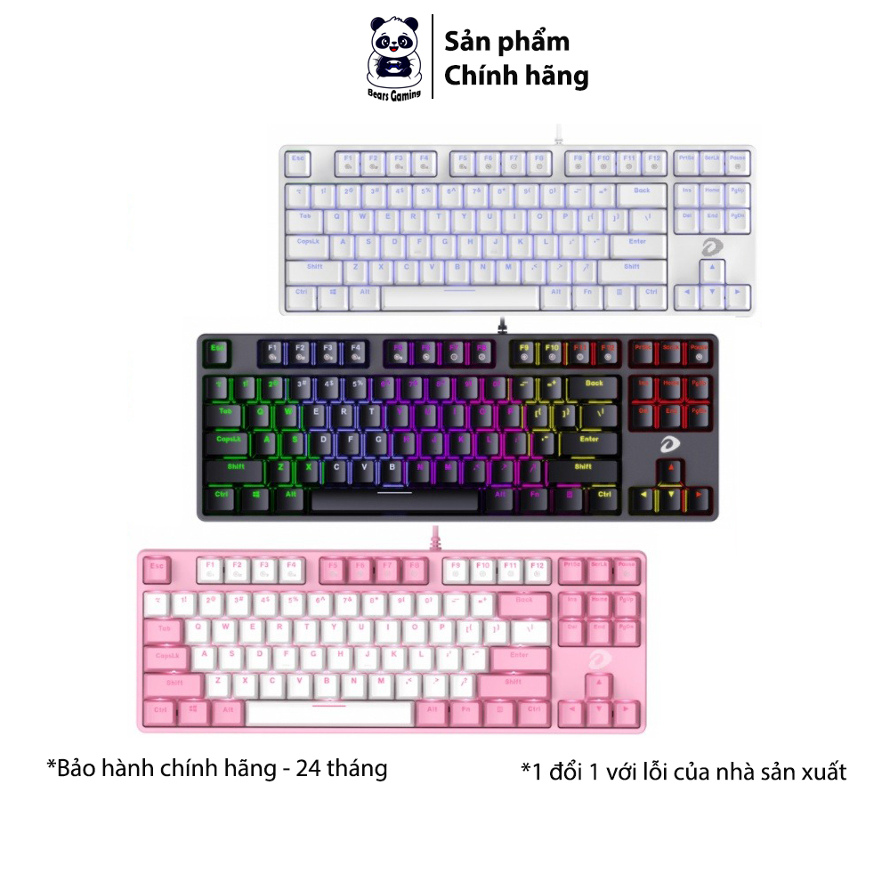 Bàn Phím Cơ Dareu EK87 Đen/Trắng (Blue/Red/Brown Switch)