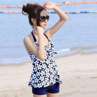 Đồ bơi cho người lớn từ 41-67kg chấm bi xanh đen Boi23-XD