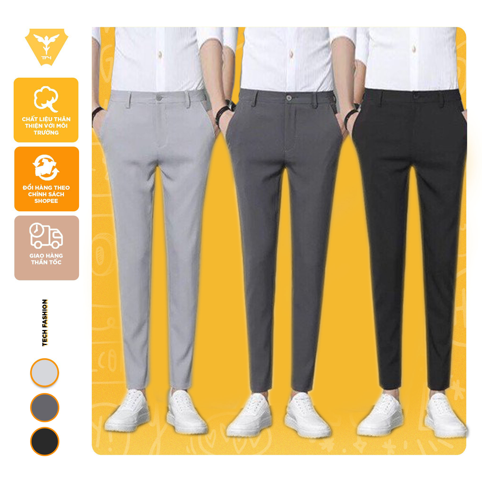 Combo 3 quần âu nam loại đẹp quần tây nam co dãn không nhăn không xù thiết kế chi tiết ,tỉ mỉ
