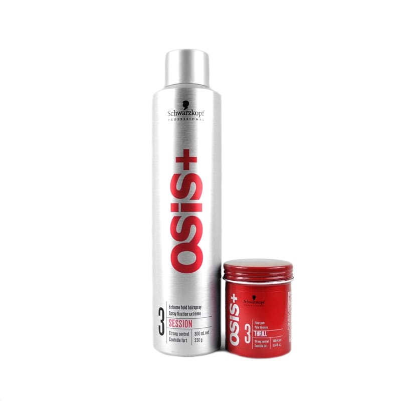 Combo keo xịt osis+ 3 300ml và sáp vuốt tóc osis+ 3 thrill 100ml