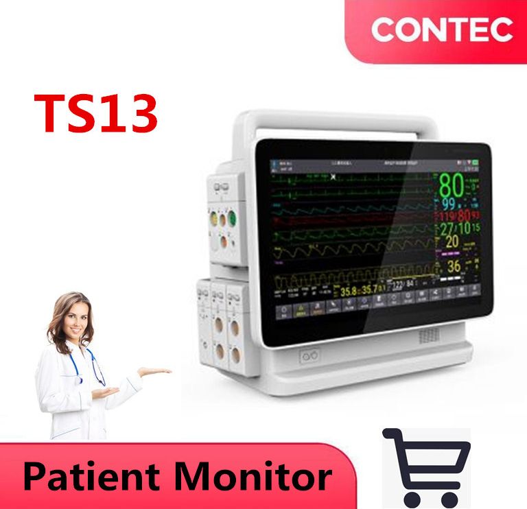 TS13 13.3" Touch Plug-in Vital Signs ICU Patient Monitor CO2 Capnograph IBP ECG modular patient monitor ราคา  58,789 บาท*ส่งฟรี