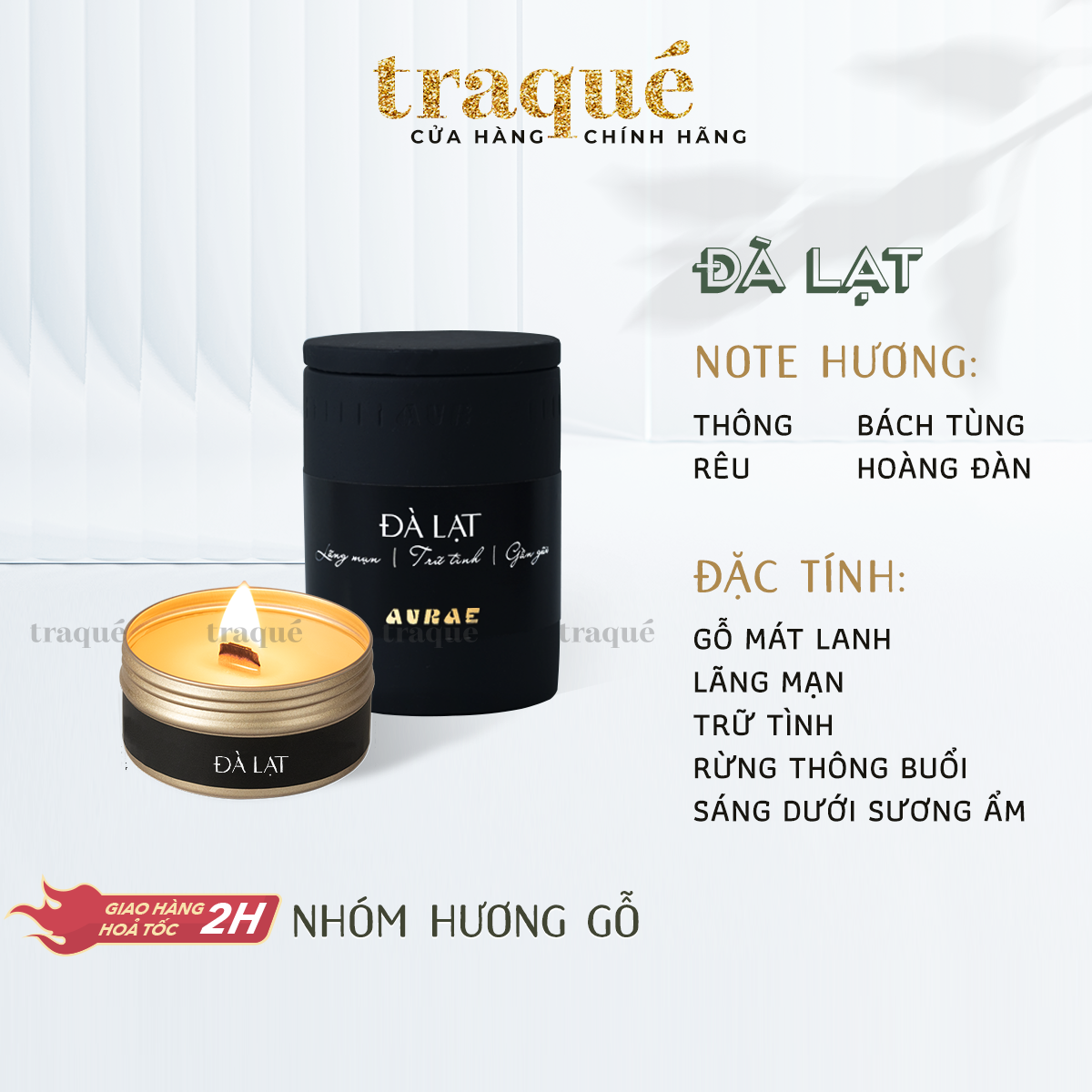 Nến thơm tinh dầu Aurae - dòng Signature - SX tại VN