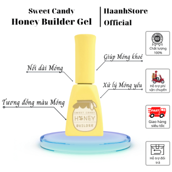 Sweet Candy Gel nối móng, đắp móng Hàn quốc, Honey Builder Gel Móng khoẻ, cứng 10ml