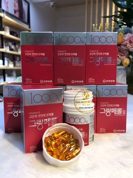 Viên uống vitamin e 1000iu hàn quốc 60 viên - chống lão hóa
