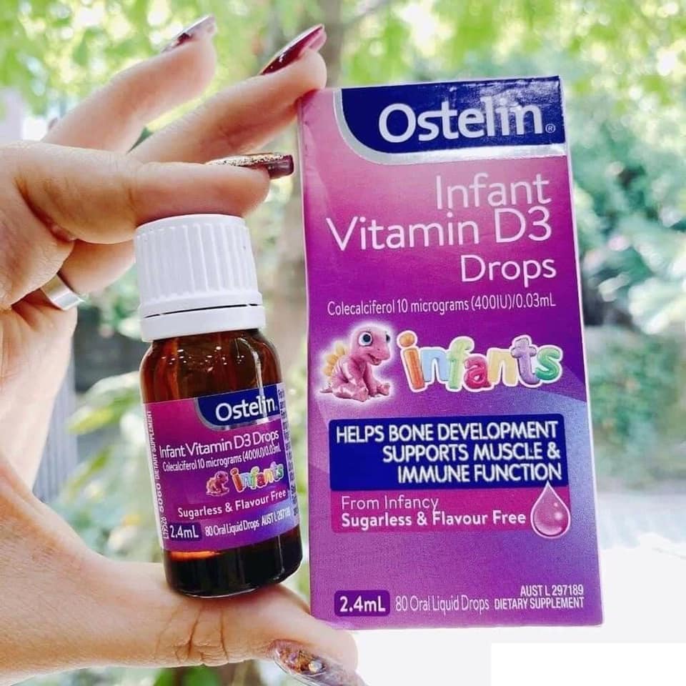 Vitamin d3 ostelin drop nhỏ giọt 400iu dùng cho trẻ từ sơ sinh