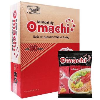 Mì Khoai Tây Omachi Sườn/Bò hầm 30 gói x 75g( Date Mới Nhất)