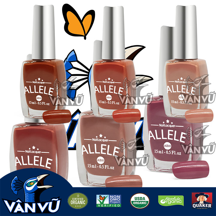 Các Gam Màu Da Nâu, Socola Ruốc, Sơn Móng Tay Allele 15ml Mẫu Mới, Màu Lên Đẹp, Quyến Rũ, An Toàn