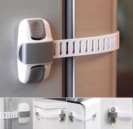 Adjustable Fridge Guard Refrigerator Door Latch Baby Safety Child Lock Appliance Door Safety Lock