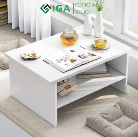 Bàn Trà Đa Năng IGA 2 Tầng Có Thể Làm Bàn Học Bàn Trang Điểm , Bàn Học Ngồ Bệt -GP147 60cm