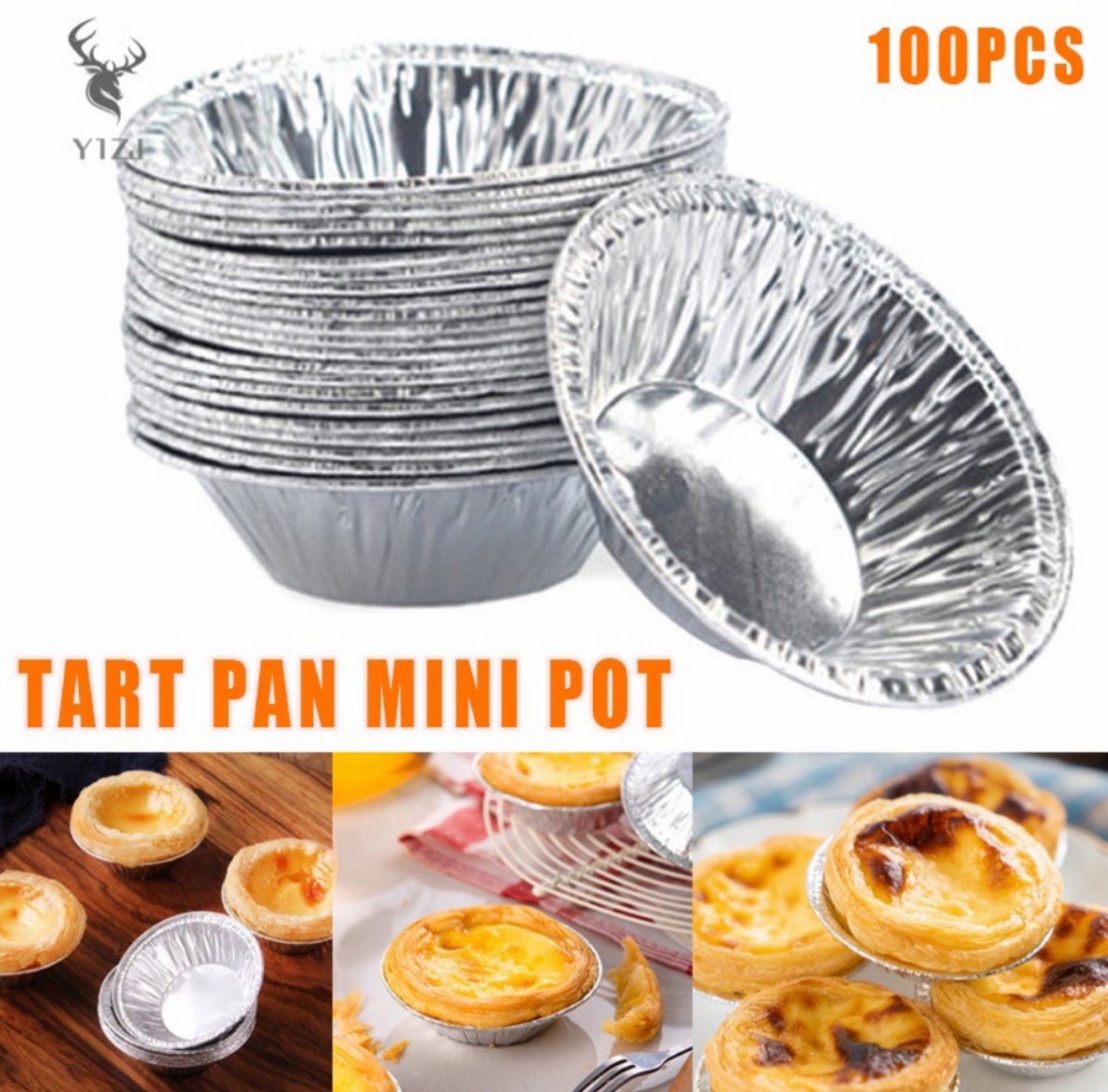 Combo 250 cái Khuôn/ Khay/ Chén Giấy Bạc Làm Bánh Tart Trứng/Nướng hàu