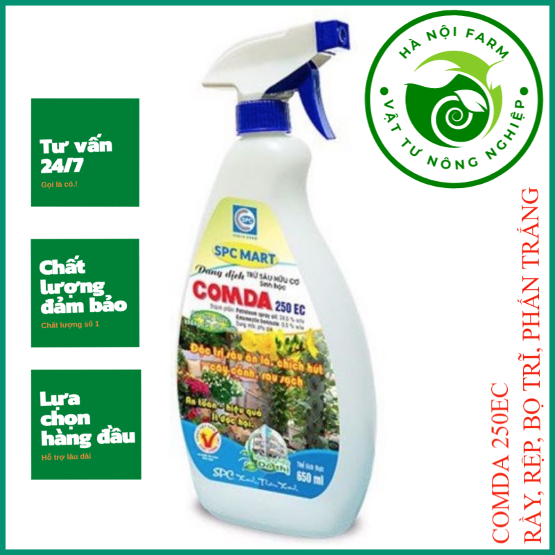 Chai xịt hữu cơ comda trừ sâu ăn lá, bọ trĩ, rệp..