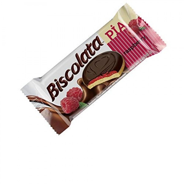 Bánh Socola nhân mứt mâm xôi Biscolata Pia 25g