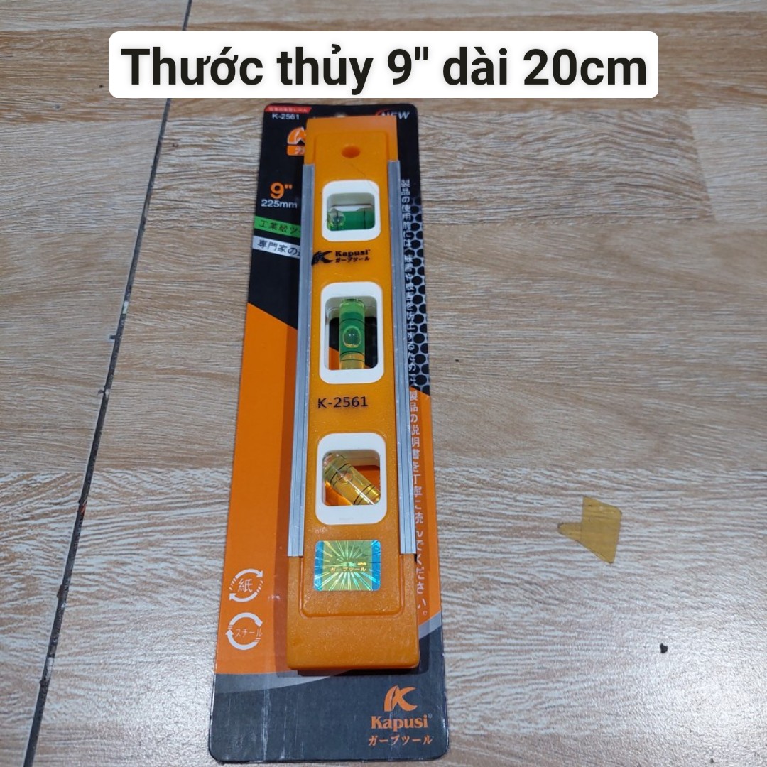 1 CÂY THƯỚC THUỶ 9 INCH DÀI 20CM THƯƠNG HIỆU KAPUSI, thước cân nước mini thuận tiện sử dụng, thước NIvo- Cửa Hàng Nam