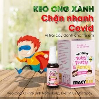 [TRACYBEE] KEO ONG XANH BRAZIL VỊ TRÁI CÂY DẠNG XỊT HỖ TRỢ TRỊ HO VIÊM HỌNG TRẺ EM