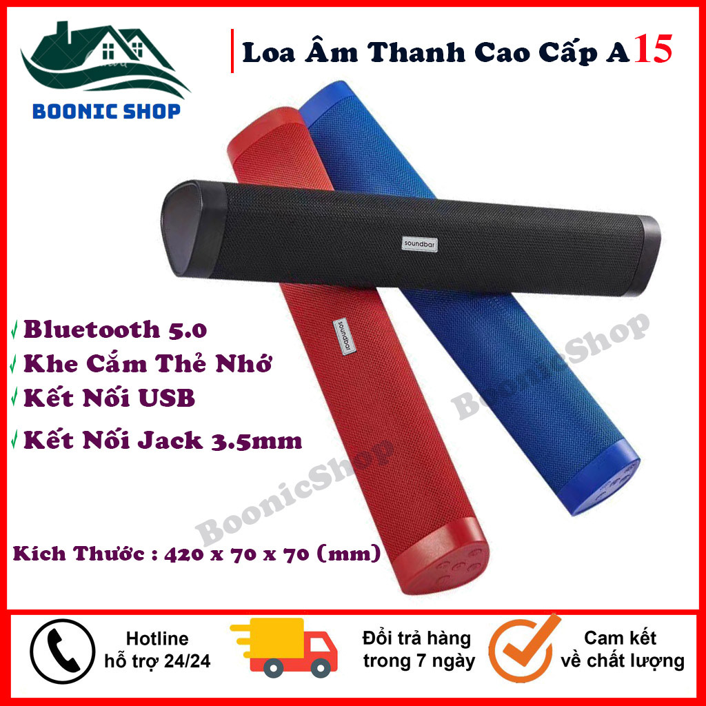 Loa Bluetooth Không Dây A15 - Loa TV, Máy Tính Dạng Cây Kết Nối Đa Cổng Bluetooth - Dây 3.5 - USB - Hỗ Trợ Thẻ Nhớ