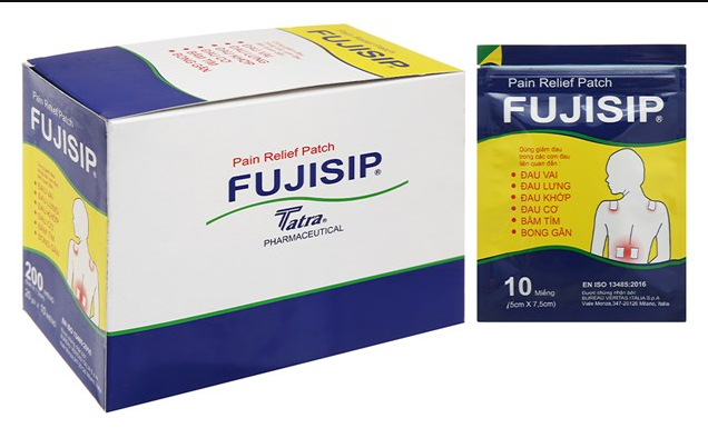 Cao dán giảm đau Fujisip giúp giảm đau nhức cơ, khớp, bong gân gói 10 miếng