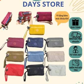 Ví Vải Dù Trơn Có Kháng Nước, Ví Nữ Kích Thước 19x11x7cm, Ví Để Điện Thoại, Ví Dành Cho Nữ Có 4 Ngăn Đựng Đồ (ảnh thật)
