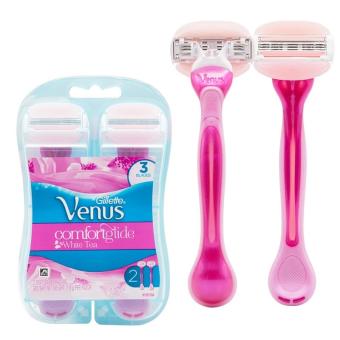 Set 2 dao cạo lông cho nữ có đầu bơ Gillette Venus Spa white tea - Hàng Úc