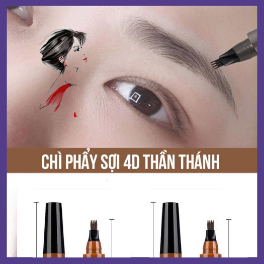 [HOT TREND] Kẻ Chân Mày Chì Kẻ Chân Mày 4D Không Thấm Nước Bền Màu Sắc Nét Như Xăm Bút Chì Kẻ Chân Mày Phẩy Sợi 4 D OPEN SHOP
