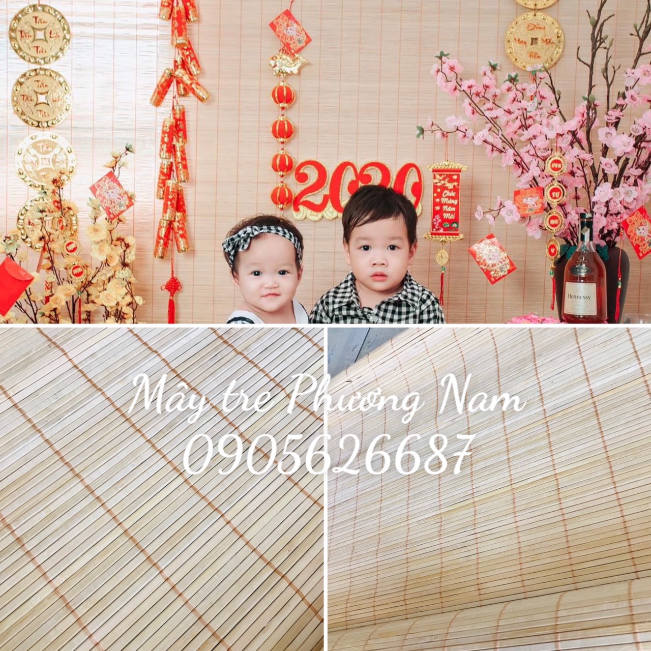 Mành tăm tre trang trí 1,5*2 nhận cắt theo kích thước yêu cầu