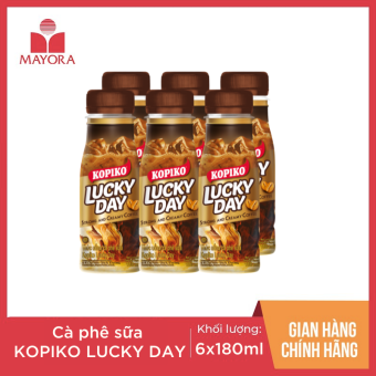 LỐC 6 CHAI CÀ PHÊ SỮA KOPIKO LUCKY DAY