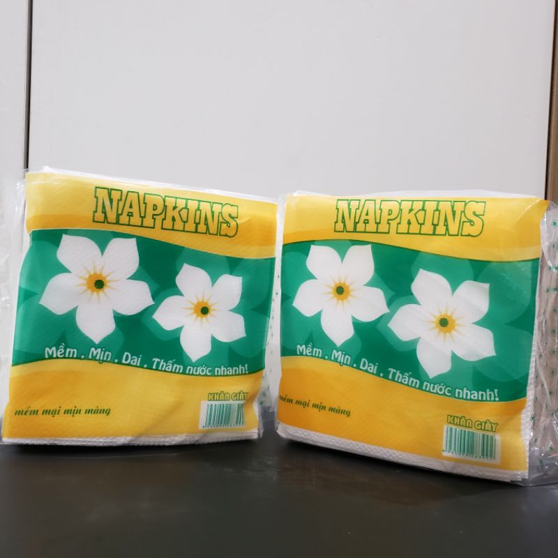 Combo 40 gói Khăn giấy vuông hoa mai Napkins mềm mịn