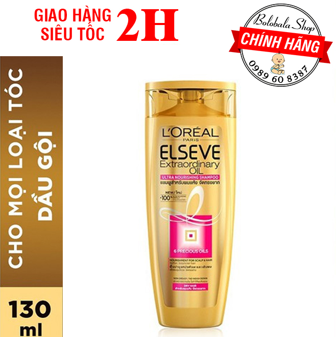 Dầu gội LOreal chiết xuất tinh dầu hoa tự nhiên L'Oreal Paris Elseve Extraordinary Oil Ultra Nourishing 130ml