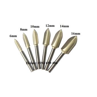 mũi hợp kim phá gỗ lũa làm bonsai tạo sẹo cốt 6mm dùng cho máy khoan, máy khoan pin - phá gỗ 3 cạnh vàng