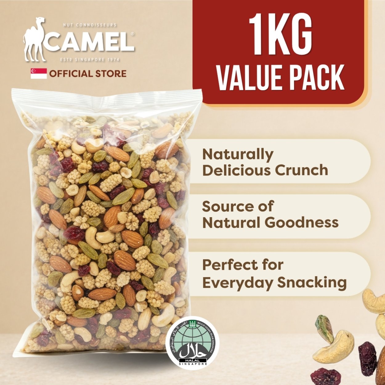 Camel Nuts Adenishiki 1kg – Halal Premium Japanese Snack Mix with