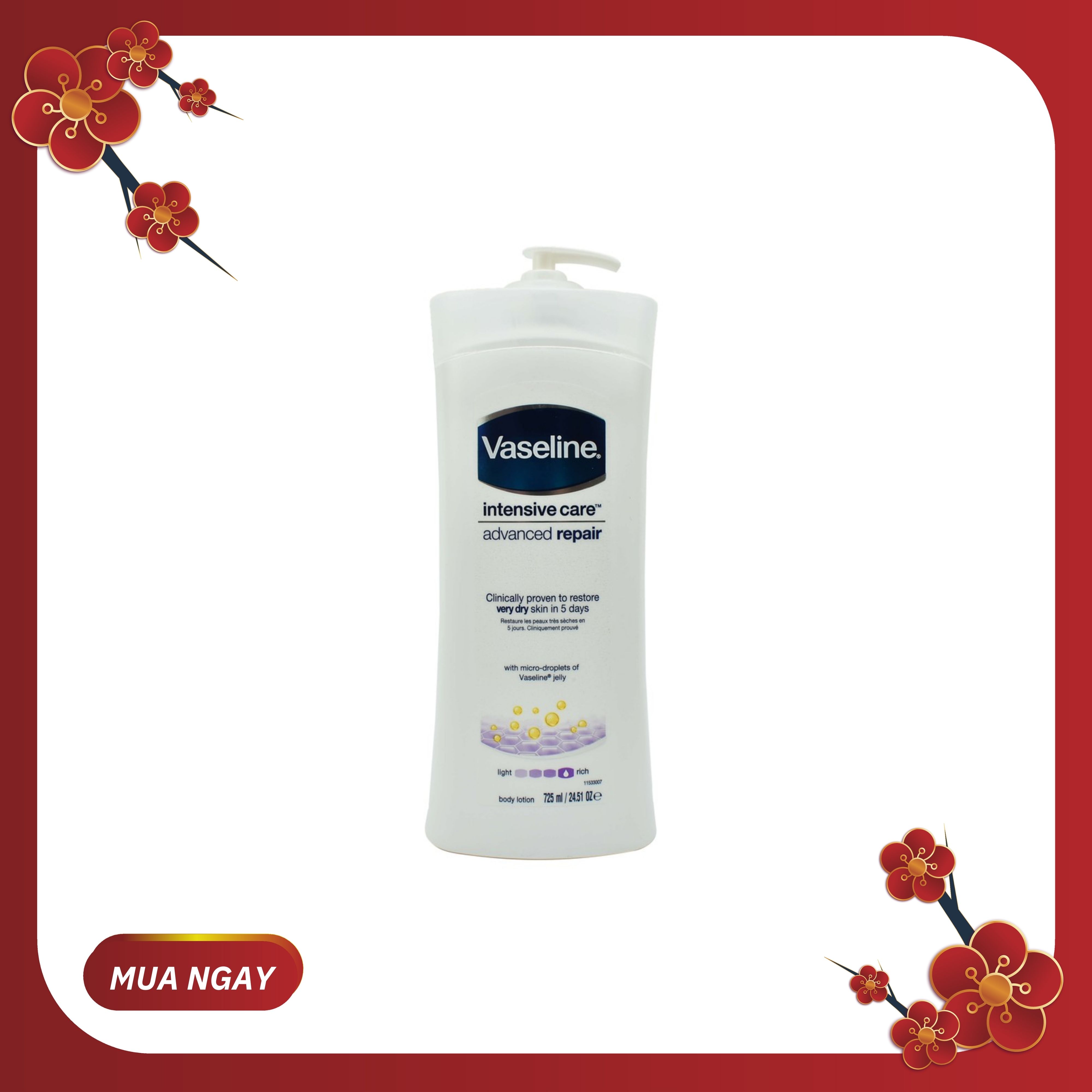 Sữa dưỡng thể Vaseline Intensive Care Advanced Repair 725ml