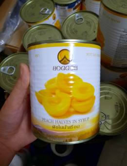 Đào ngâm Boddob hộp 820g