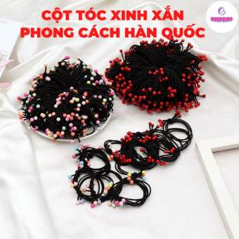 Thun cột tóc nữ nhiều màu xinh xắn phong cách Hàn Quốc M05