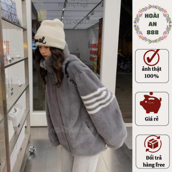Áo khoác lông cừu sọc tay cá tính trẻ trung form nam nữ, áo lông cừu mùa đông, áo khoác lông cừu cổ trụ cổ đứng, áo khoác lông vũ, áo lông mũ gấu, áo lông cừu tai thỏ, áo lông cừu 2 mặt