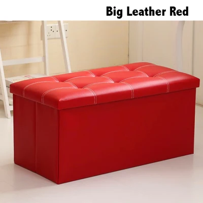 Ottoman Storage Box / Fabric and PU Leather Series /Sofa Seat Stool Organizer Bench Home Living (2)