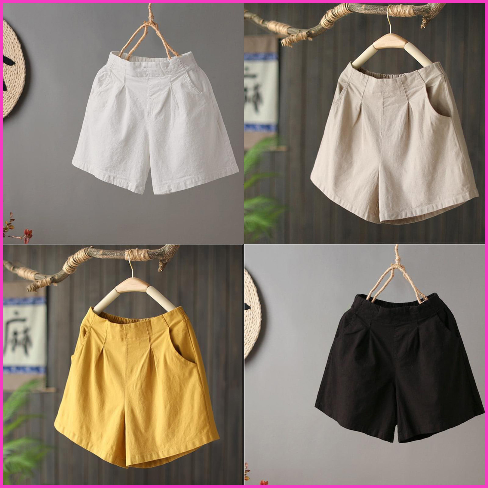 Quần short nữ, quần đùi nữ vải đũi lạnh cực mát, nhiều màu siêu đẹp