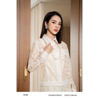 Áo 2 dây trắng kem thiết kế Elise FW2208019TNWOCR