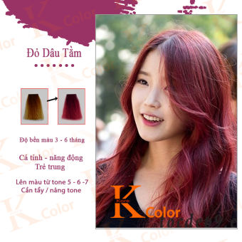 Thuốc nhuộm tóc màu ĐỎ DÂU TẰM – STRAWBERRY Kcolor