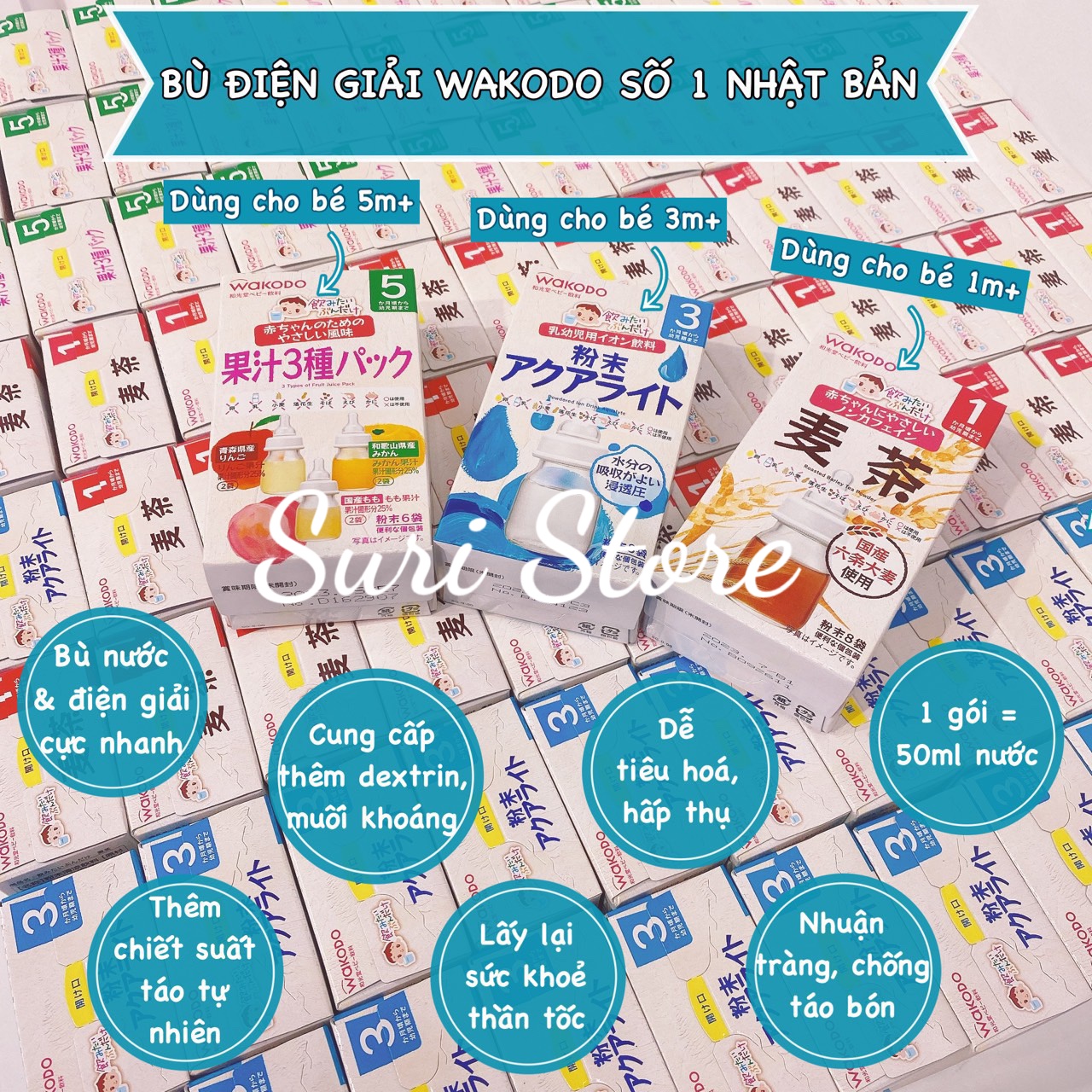 Trà điện giải Wakodo