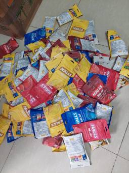 2 gói KẸO NGẬM KHÔNG ĐƯỜNG HALL 25 viên GIẢM HO, THÔNG CỔ