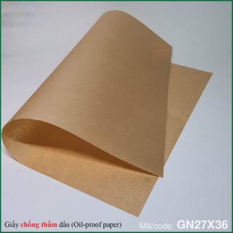 giấy gói thực phẩm CHỐNG THẤM DẦU màu nâu size 27x36cm (500 tờ)
