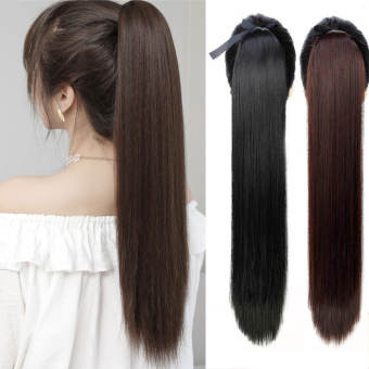 Đuôi Ngựa Thẳng Mượt Dài LM Tổng Hợp Kiểu Tóc Đuôi Ngựa, Dây Kéo Ponytail Hairpieces Phần Mở Rộng Tóc Đối Với Phụ Nữ, Nhiệt Độ Cao Sợi