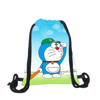Balo dây rút họa tiết hoạt hình doremon chất liệu da simili chống thấm