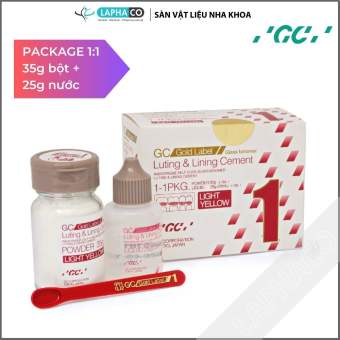 GC Xi măng gắn răng Fuji 1, chất trám cement GIC phục hình, hàn răng trong nha khoa Nhật Bản