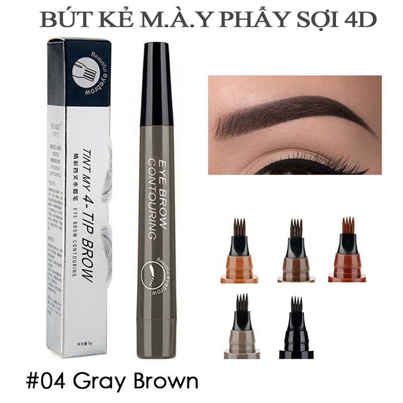 Bút kẻ lông mày phẩy sợi 4D Lady Gift chống nước siêu lâu trôi bút kẻ mày dạng xăm