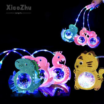 Đèn Lồng Thỏ Dạ Quang Lễ Hội Mùa Xuân Mới Đèn Lồng Flash Hoạt Hình Cầm Tay Đồ Chơi Trẻ Em Cung Cấp Gian Hàng Chợ Đêm Bán Buôn