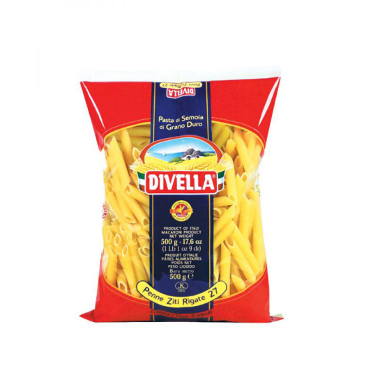 1 THÙNG NUI NUI ỐNG XÉO PENNE ZITI RIGATE 27 DIVELLA 500G