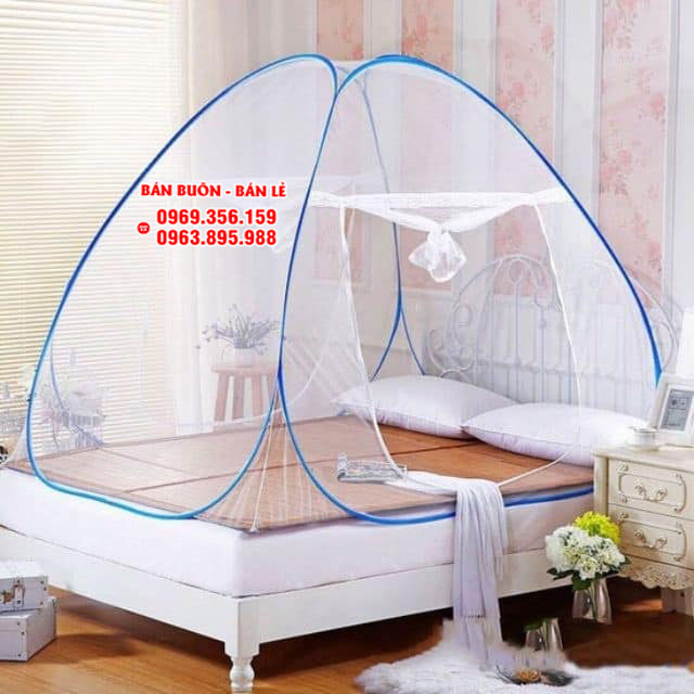 Mùng chụp không đáy người lớn ngăn muỗi hiệu quả thông minh có thể gấp gọn khi không sử dụng - Tiện lợi để mang theo khi du lịch