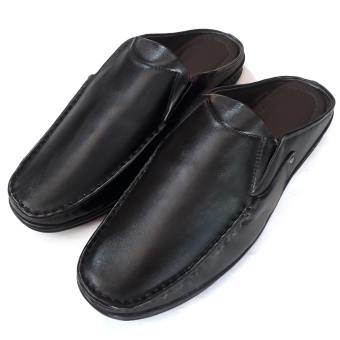 Dép Da Cao Cấp HKT Shop Dép SaBo Nam Bít Mũi Da Bò Thật Khâu Đế SB200