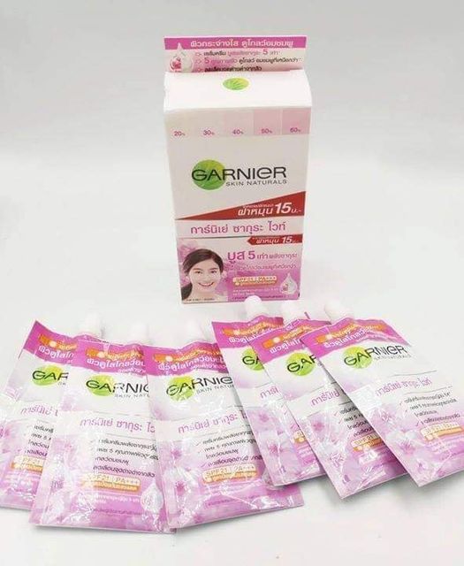 Combo 6 tuyp Kem Garnier Thái chống nắng dưỡng trắng