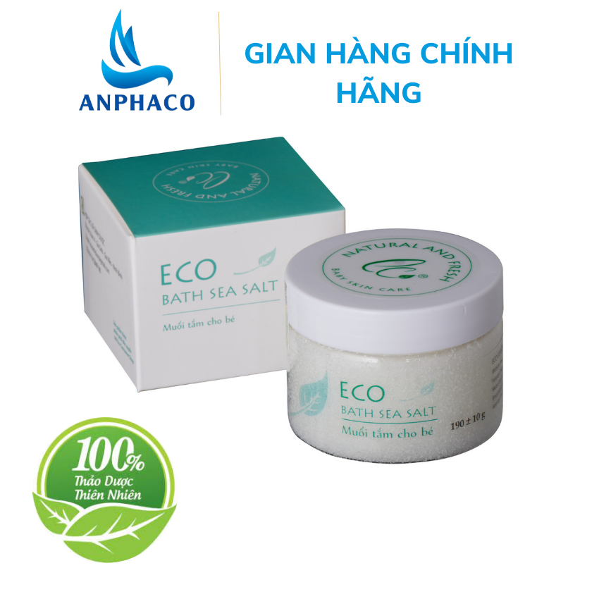 Muối tắm bé eco sinh dược 200gr hỗ trợ Diệt khuẩn, làm dịu các nốt muối đốt, côn trùng cắn, rất tốt cho các chứng rôm sẩy, mẩn ngứa, dị ứng